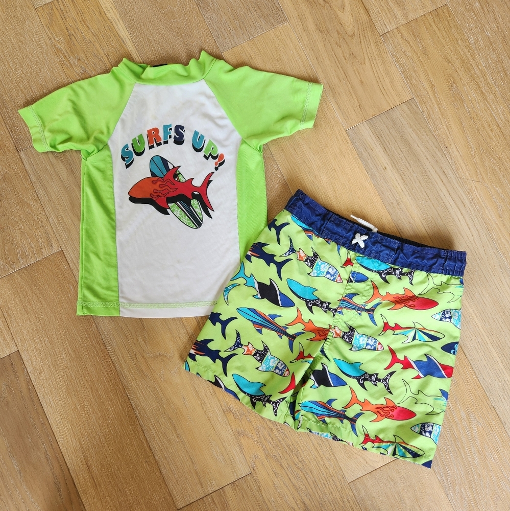 MICK MACK | Boys rashguard and swim short set